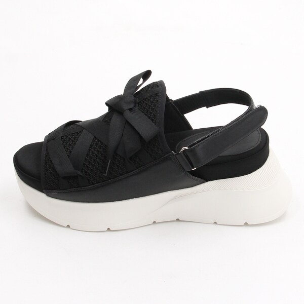 厚底リボンモチーフサンダル