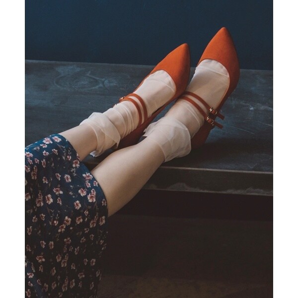 ダブルストラップポインテッドトゥパンプス/結婚式・お呼ばれ・入学式