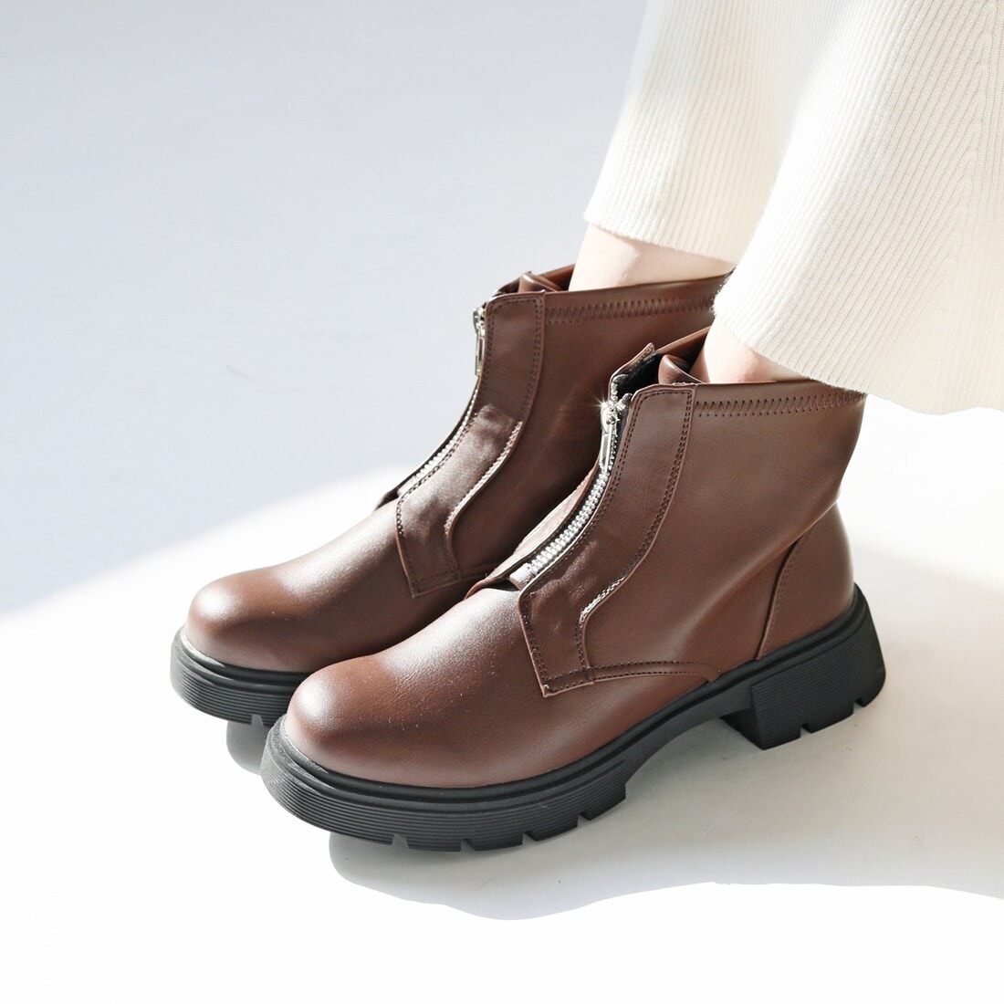 厚底フロントジップブーツ | リーカ(RiiiKa) | マルイウェブチャネル