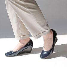 【晴雨兼用レインシューズ】【定番商品】ウェッジレインパンプス