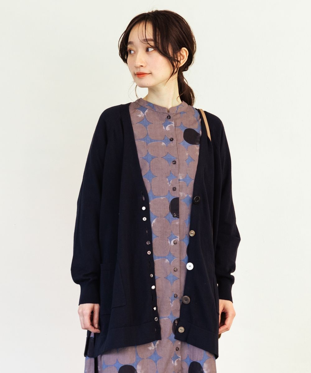 大きいサイズ】 21号(6L～) FONTLAB マルチボタンゆるカーディガン