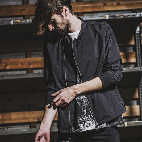 スタンドカラーセミダブルライダースJKT | ノーアイディー(NO ID  