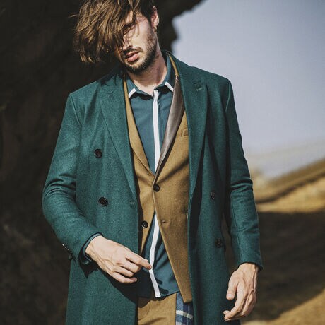 メルトンWブレストチェスターコート | ノーアイディー(NO ID  