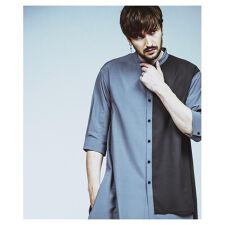 ノーアイディー(NO ID.)のハーフスリーブレイヤードロングSH