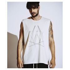 ジオメトリックプリントスリーブレスBIG-PO(プルオーバー)