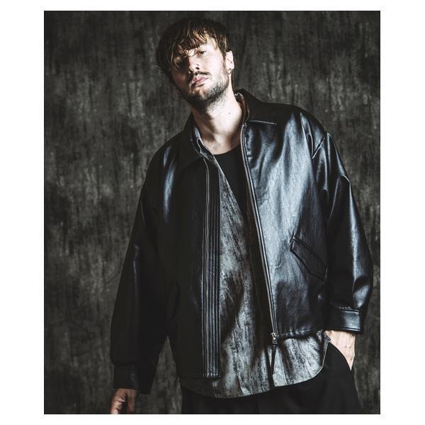 ノーアイディー（NO ID．）/シンセティックレザーZIP BIG−BLZ(ブルゾン) シンセティックレザーZIP BIG-BLZ(ブルゾン) | ノーアイディー(NO ID