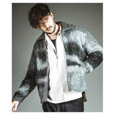 シャギージャカードニットBLZ(ブルゾン)