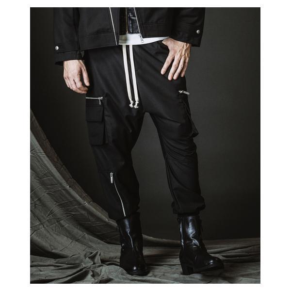 コーティングストレッチライダースカーゴPTパンツ | ノーアイディー(NO