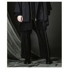 【NO ID.】Side Zip Easy Wide Trousers / サイド ジップ イージー