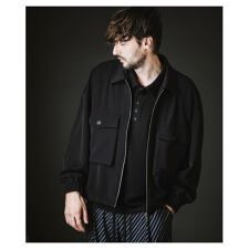 【NO ID.】Rib Half Zip Big Pullover / テレコ ハーフ ジップ ビッ