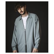 V-NeckZipBigShirt/Vネックジップビッグシャツ