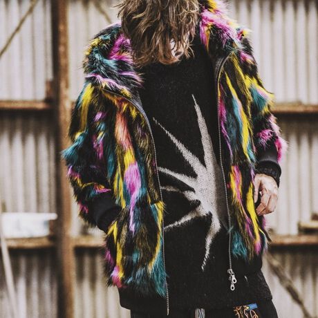 MIXフェイクファーフーデッドBLZ | ノーアイディー(NO ID.) | マルイ  