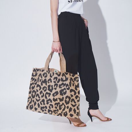 再々入荷】【Maison Bengal】レオパード柄ジュートバッグ | ルージュ 