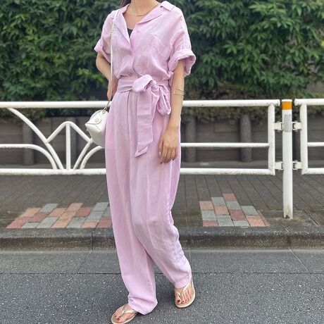 東原妙子さんコラボ】リネン混ジャンプスーツ | ルージュ・ヴィフ 