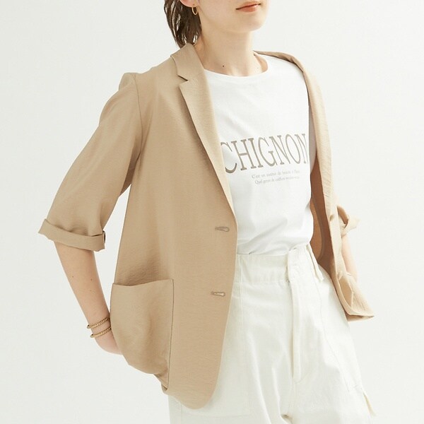 送料無料即日発送 Chgnon ロゴノースリーブｔシャツ 予約 ルージュ ヴィフ ラクレ Rouge Vif