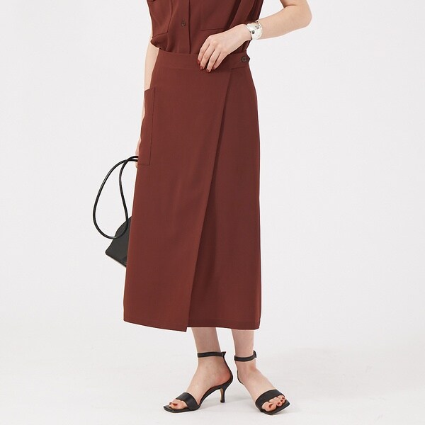 【セットアップ対応】ラップスカート