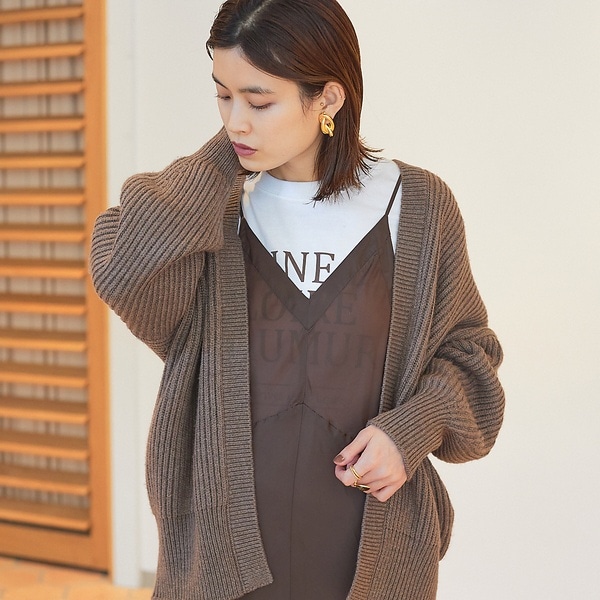 アッキー様 C6750 ダブルフェイス ニットガウンカーディガン IENA