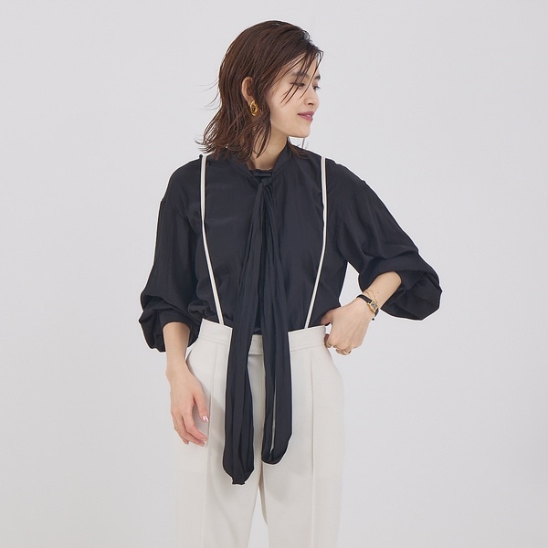 ルージュ・ヴィフ ラクレ（Rouge vif la cle）/割繊リボンデザインシャツ 割繊リボンデザインシャツ | ルージュ・ヴィフ ラクレ(Rouge vif la