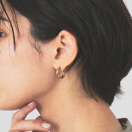 Laura Lombardi ローラロンバルディ MINI HOOPS ピアス ルージュ・ヴィフ ラクレ Rouge vif la cle