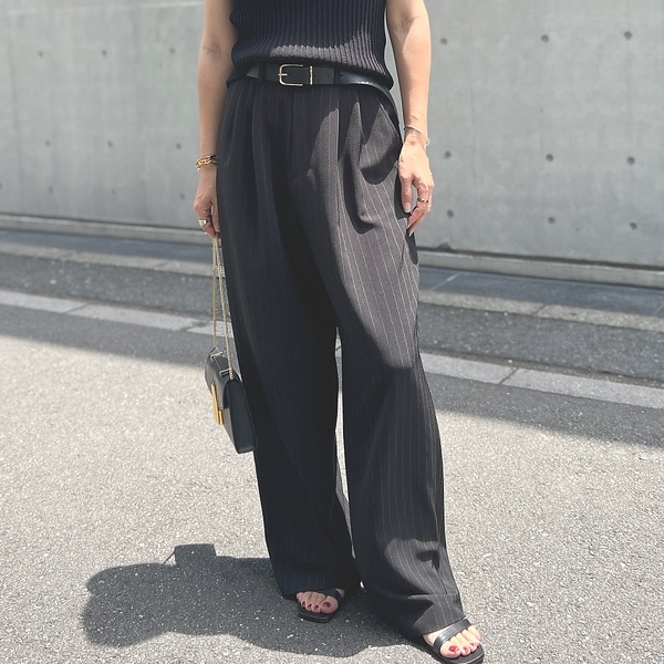 ストレッチツイル ワイドパンツ | ルージュ・ヴィフ ラクレ(Rouge vif