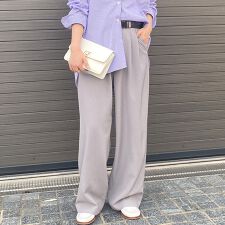 ストレッチツイル  ワイドパンツ