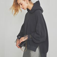 【セットアップ対応】サイドスリットフーディースウェット