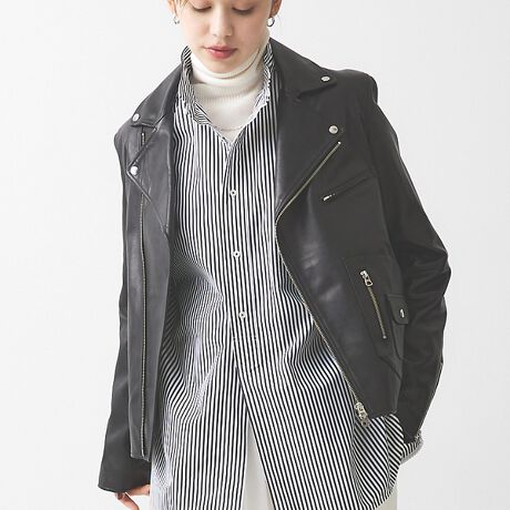 ルージュ・ヴィフ】レザージャケット ライダース かたまら