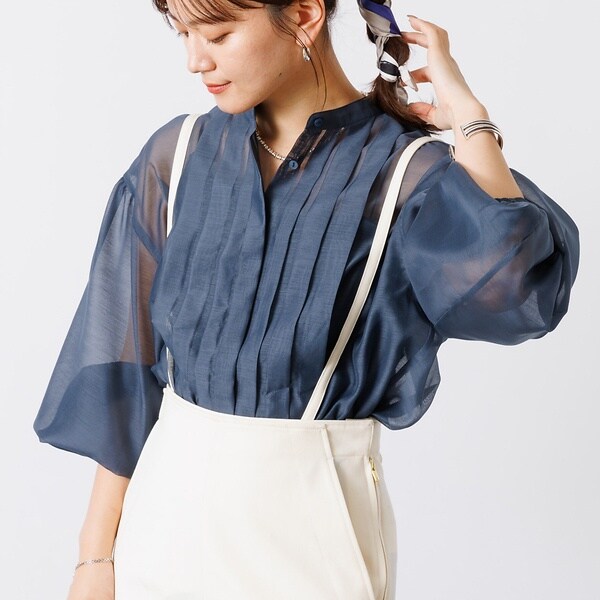 ルージュ・ヴィフ ラクレ（Rouge vif la cle）/シアータックフレアブラウス シアータックフレアブラウス | ルージュ・ヴィフ ラクレ(Rouge vif la