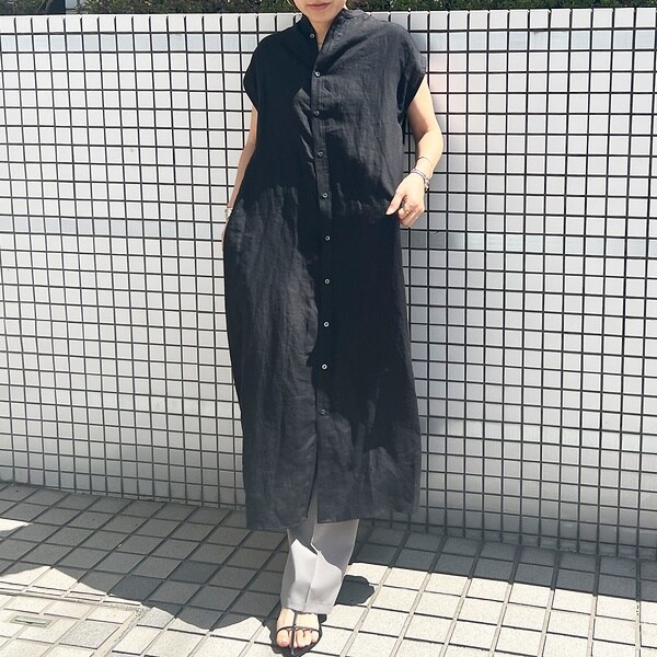 TICCA／ティッカ】リネンフレンチスリーブワンピース | ルージュ
