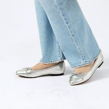 【REMME / レメ】キルティングバレエシューズ / シルバー / ブラック