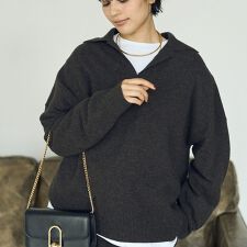 【セットアップ対応】襟付きニットゆるプルオーバー