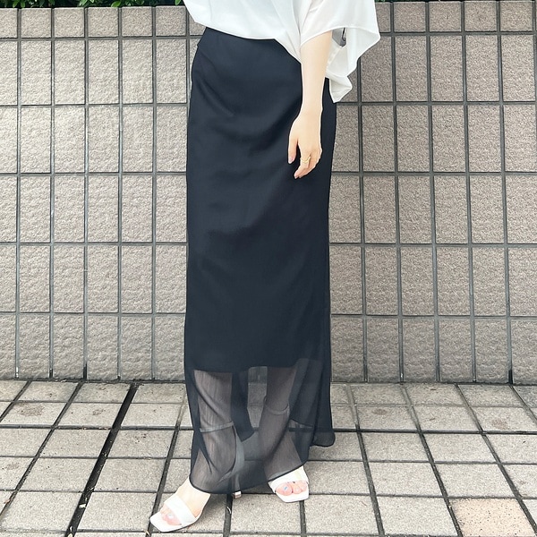 ルージュ・ヴィフ ラクレ（Rouge vif la cle）/楊柳シアーロングスカート 楊柳シアーロングスカート | ルージュ・ヴィフ ラクレ(Rouge vif la