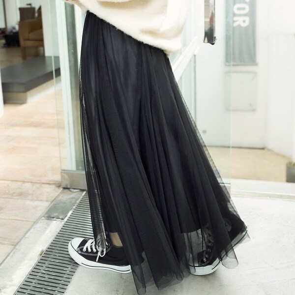 チュールマチフレアスカート　黒 ルージュ ヴィフ ラクレ Rouge vif la cle 【追加】チュールマチフレア
