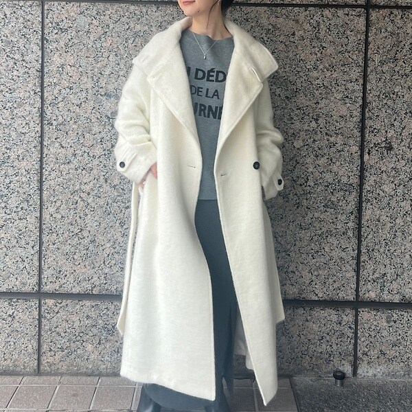 アダムエロペ ウェーブシャギーミドル コート 楽天市場】ウェーブシャギーミドルコート／アダムエロペ（ADAM ET ROPE