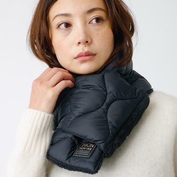 TAION / タイオン】ミリタリーリバーシブル ダウンマフラー ソフト