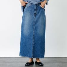 【woadblue /ウォードブルー】I LINE DENIM SKIRT /