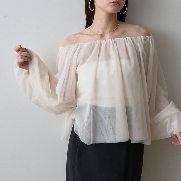 Rouge vif la cle / ルージュ・ヴィフ ラクレ 【一部店舗限定】3wayオフショルチュールブラウス 一部店舗限定】3wayオフショルチュールブラウス | ルージュ