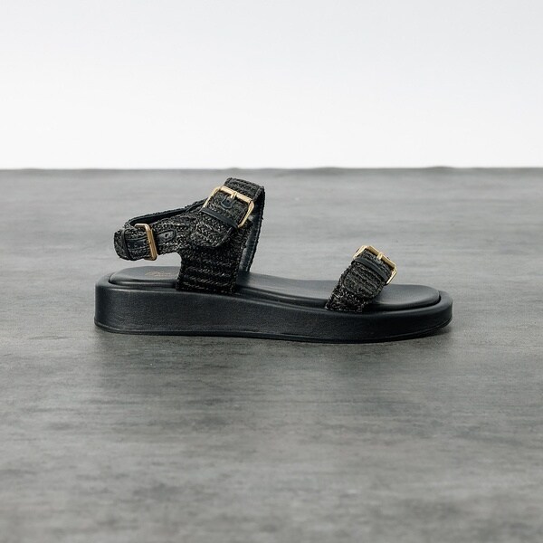 【PAOLO BOVE / パオロ ボーヴ】ラフィアベルトサンダル / 厚底サン