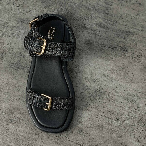 【PAOLO BOVE / パオロ ボーヴ】ラフィアベルトサンダル / 厚底サン