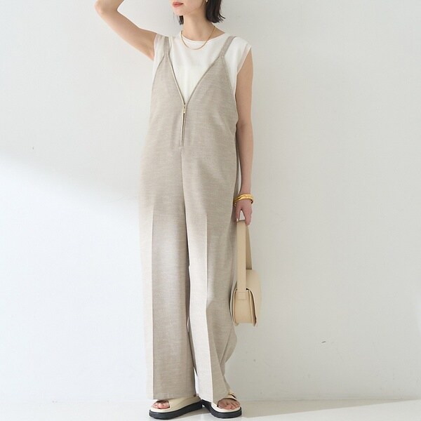 東原妙子さんコラボ】リネン混ジャンプスーツ | ルージュ
