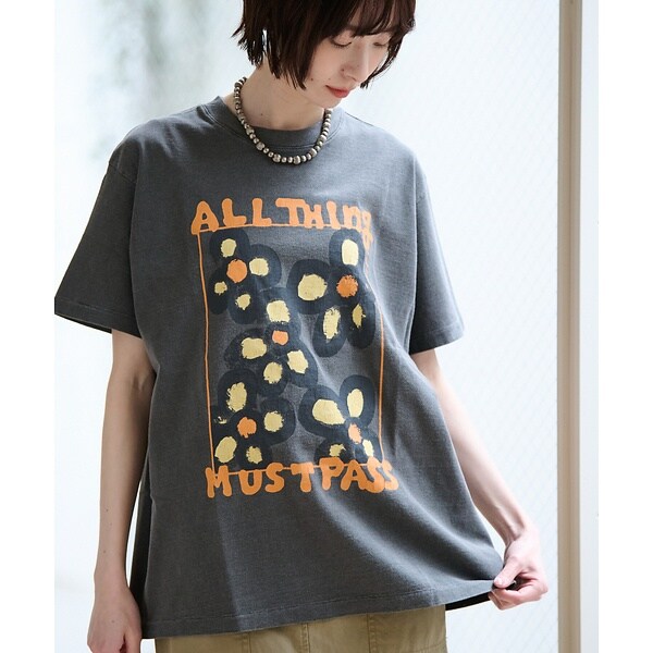 tシャツ 「KURO/クロ」ANYTHING FLOWER Tシャツ/日本製「WEB限定」 レディース メンズ KURO/クロ】ANYTHING FLOWER Tシャツ/日本製【WEB限定