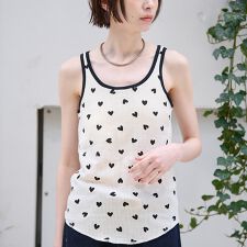 【JEMORGAN/ジェーイーモーガン】カップ付クレリックタンクハート柄/カップ