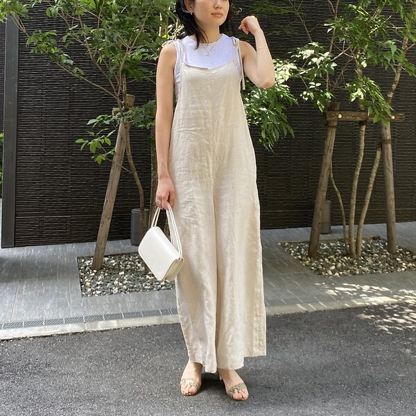 東原妙子さんコラボ】リネン混ジャンプスーツ | ルージュ・ヴィフ