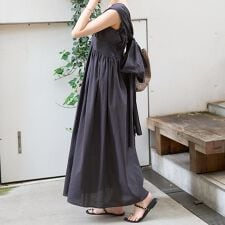 麻混3WAYウエストリボンワンピース