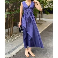 麻混3WAYウエストリボンワンピース