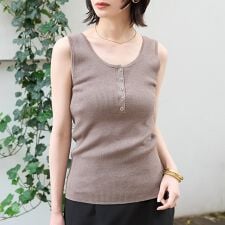 ヘンリーネックニットタンクトップ