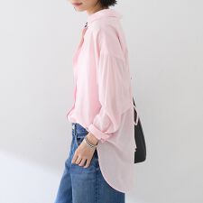 【新色追加】麻混バックスリットシャツ
