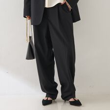 【セットアップ対応】メンズライクウール混サキソニーテーパードパンツ【予約】