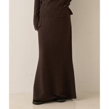 【セットアップ対応】セミフレアニットスカート