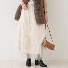 ルージュ・ヴィフ ラクレ(Rouge vif la cle)の【一部店舗限定】チュールフォルムスカート